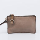 Miu Miu Archive Tote Bag Leather Beige Silver Auth 204528-26