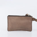 Miu Miu Archive Tote Bag Leather Beige Silver Auth 204528-27