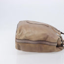 Miu Miu Archive Tote Bag Leather Beige Silver Auth 204528-4