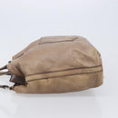 Miu Miu Archive Tote Bag Leather Beige Silver Auth 204528-5
