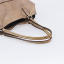 Miu Miu Archive Tote Bag Leather Beige Silver Auth 204528-7