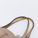 Miu Miu Archive Tote Bag Leather Beige Silver Auth 204528-8