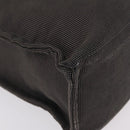 HERMES Her Line Tote MM Tote Bag Canvas Gray Silver Auth 204530-10