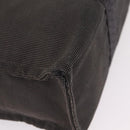 HERMES Her Line Tote MM Tote Bag Canvas Gray Silver Auth 204530-12