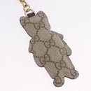 GUCCI Micro GG Supreme Yuko Higuchi Charm PVC Gray Gold Auth 204532M-6