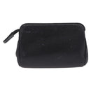 CHANEL COCO Mark Pouch Caviar Skin Black Gold CC Auth 204533-3