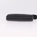 CHANEL COCO Mark Pouch Caviar Skin Black Gold CC Auth 204533-7