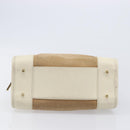 LOEWE Amazona 28 Hand Bag Suede Beige Gold Tone Auth 204571V-5