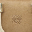 LOEWE Amazona 28 Hand Bag Suede Beige Gold Tone Auth 204571V-19