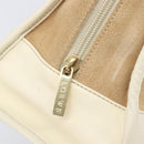 LOEWE Amazona 28 Hand Bag Suede Beige Gold Tone Auth 204571V-20