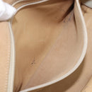 LOEWE Amazona 28 Hand Bag Suede Beige Gold Tone Auth 204571V-24