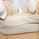LOEWE Amazona 28 Hand Bag Suede Beige Gold Tone Auth 204571V-12