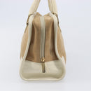 LOEWE Amazona 28 Hand Bag Suede Beige Gold Tone Auth 204571V-4
