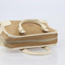 LOEWE Amazona 28 Hand Bag Suede Beige Gold Tone Auth 204571V-6