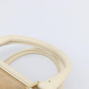 LOEWE Amazona 28 Hand Bag Suede Beige Gold Tone Auth 204571V-14