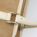 LOEWE Amazona 28 Hand Bag Suede Beige Gold Tone Auth 204571V-8