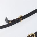 Miu Miu Madras Shoulder Bag Leather Black Gold Tone Auth 204572V-15