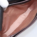Miu Miu Madras Shoulder Bag Leather Black Gold Tone Auth 204572V-10