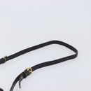 Miu Miu Madras Shoulder Bag Leather Black Gold Tone Auth 204572V-14