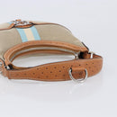 GUCCI Interlocking Shoulder Bag Canvas Beige Silver 114869 Auth 204577V-7