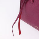 Salvatore Ferragamo Gancini Hand Bag Leather 2way Pink Gold Tone Auth 204579A-18