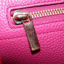 Salvatore Ferragamo Gancini Hand Bag Leather 2way Pink Gold Tone Auth 204579A-25