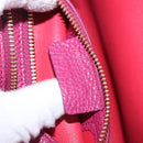 Salvatore Ferragamo Gancini Hand Bag Leather 2way Pink Gold Tone Auth 204579A-28