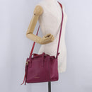 Salvatore Ferragamo Gancini Hand Bag Leather 2way Pink Gold Tone Auth 204579A-29