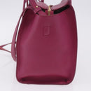Salvatore Ferragamo Gancini Hand Bag Leather 2way Pink Gold Tone Auth 204579A-4