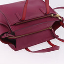 Salvatore Ferragamo Gancini Hand Bag Leather 2way Pink Gold Tone Auth 204579A-6