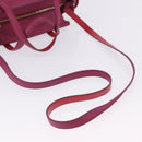 Salvatore Ferragamo Gancini Hand Bag Leather 2way Pink Gold Tone Auth 204579A-9