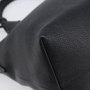 PRADA Hand Bag Leather 2way Black Gold Tone Auth 204580M-19