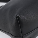 PRADA Hand Bag Leather 2way Black Gold Tone Auth 204580M-21