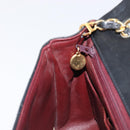 CHANEL Mini Matelasse 20 Chain Shoulder Bag Lamb Skin Black Gold CC Auth 204583V-21