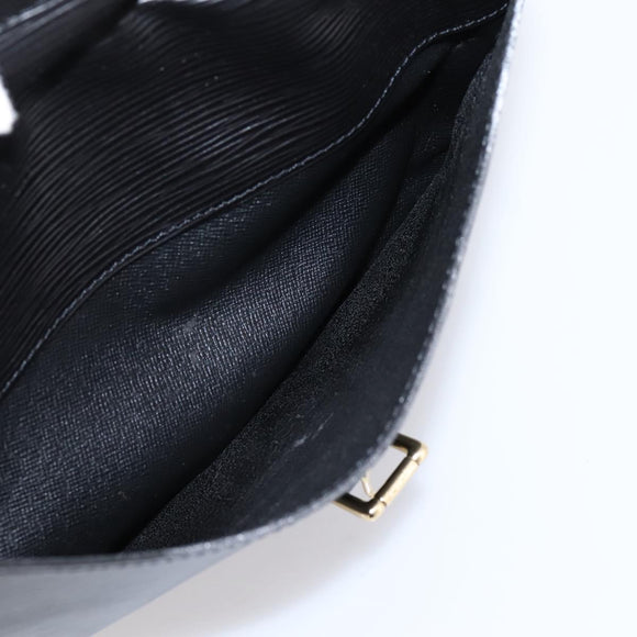 LOUIS VUITTON Epi Jeune Fille MM Shoulder Bag Black M52152 LV Auth 204584A