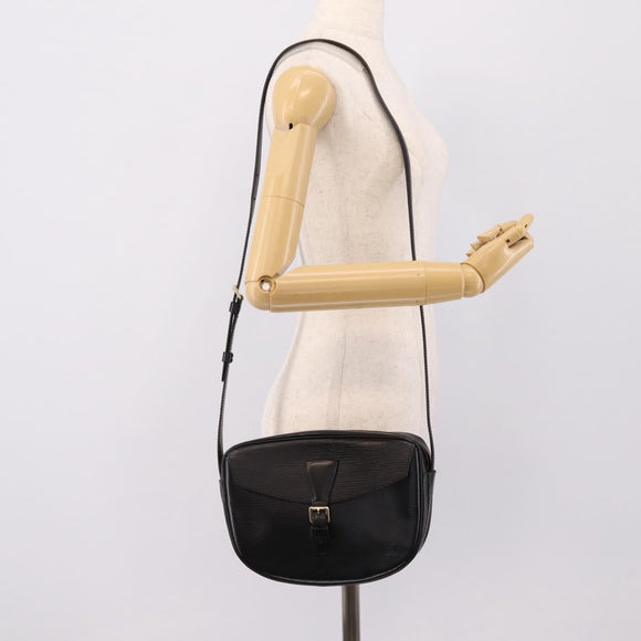 LOUIS VUITTON Epi Jeune Fille MM Shoulder Bag Black M52152 LV Auth 204584A