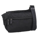 PRADA Shoulder Bag Nylon Black Silver Auth 204590A-1