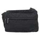 PRADA Shoulder Bag Nylon Black Silver Auth 204590A-13