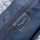 Christian Dior Trotter Canvas Saddle Shoulder Bag Navy Silver Auth 204592V-18