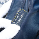 Christian Dior Trotter Canvas Saddle Shoulder Bag Navy Silver Auth 204592V-24
