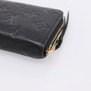 LOUIS VUITTON Monogram Empreinte Zippy Coin Purse Black M60574 LV Auth 204595V-15