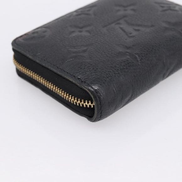 LOUIS VUITTON Monogram Empreinte Zippy Coin Purse Black M60574 LV Auth 204595V