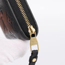 LOUIS VUITTON Monogram Empreinte Zippy Coin Purse Black M60574 LV Auth 204595V-8