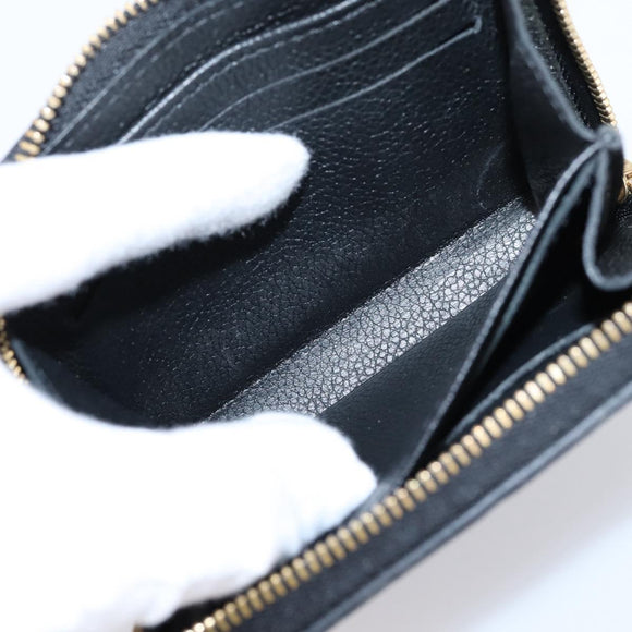 LOUIS VUITTON Monogram Empreinte Zippy Coin Purse Black M60574 LV Auth 204595V