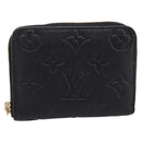 LOUIS VUITTON Monogram Empreinte Zippy Coin Purse Black M60574 LV Auth 204595V-13