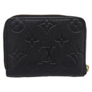 LOUIS VUITTON Monogram Empreinte Zippy Coin Purse Black M60574 LV Auth 204595V-2