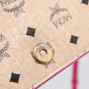 MCM Vicetos Shoulder Bag PVC Leather Pink Gold Tone Auth 204597A-23
