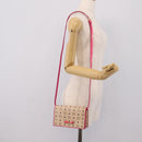 MCM Vicetos Shoulder Bag PVC Leather Pink Gold Tone Auth 204597A-24