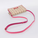 MCM Vicetos Shoulder Bag PVC Leather Pink Gold Tone Auth 204597A-7