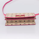MCM Vicetos Shoulder Bag PVC Leather Pink Gold Tone Auth 204597A-9
